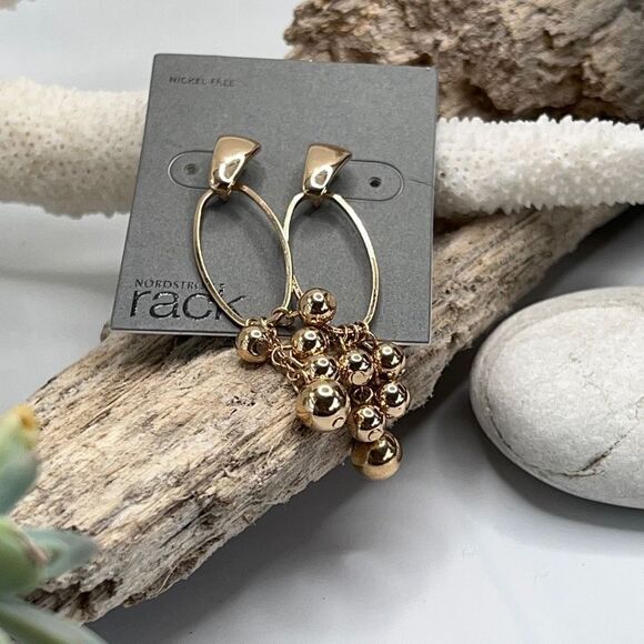Nordstroms Rack Statement Dangle Gold Earrings$16ea / 3 for $25 - Picture 2 of 8